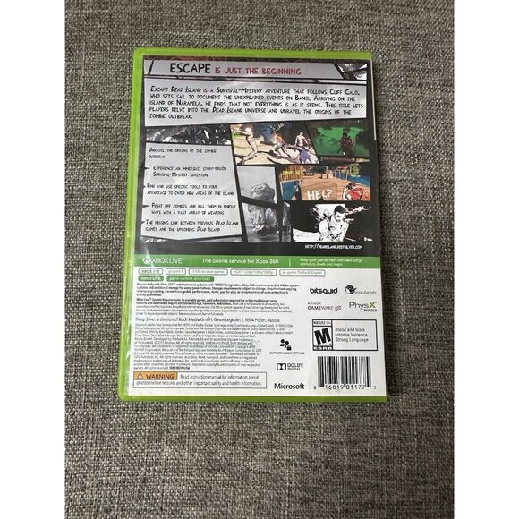 Escape Dead Island (Microsoft Xbox 360, 2014) w/ Manual - Picture 2 of 3